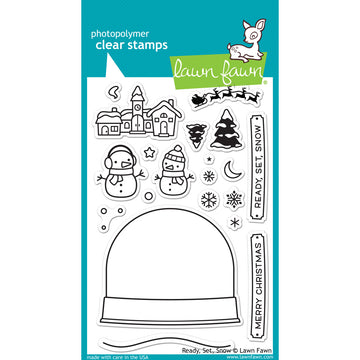 Lawn Fawn Clear Stamps 4"X6" - Ready, Set, Snow