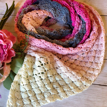 Feeling Flirty Lacy Shell Shawl
