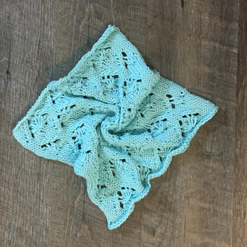Knitted Square Fan Lace Stitch