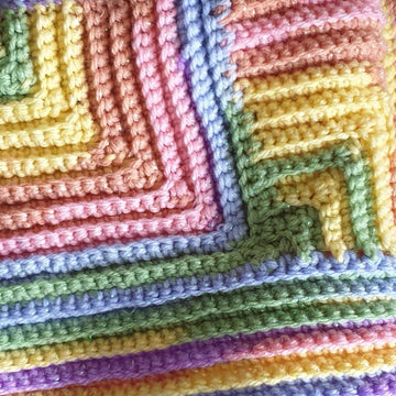 Rainbow Textured Baby Blanket (UK)