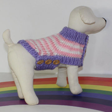 Dog Chunky Stripe Side Button Coat