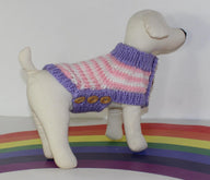 Dog Chunky Stripe Side Button Coat