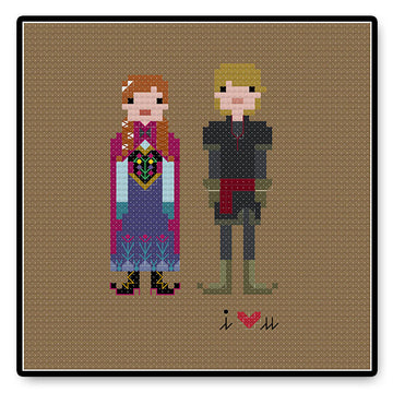 Anna and Kristoff In Love - PDF Cross Stitch Pattern