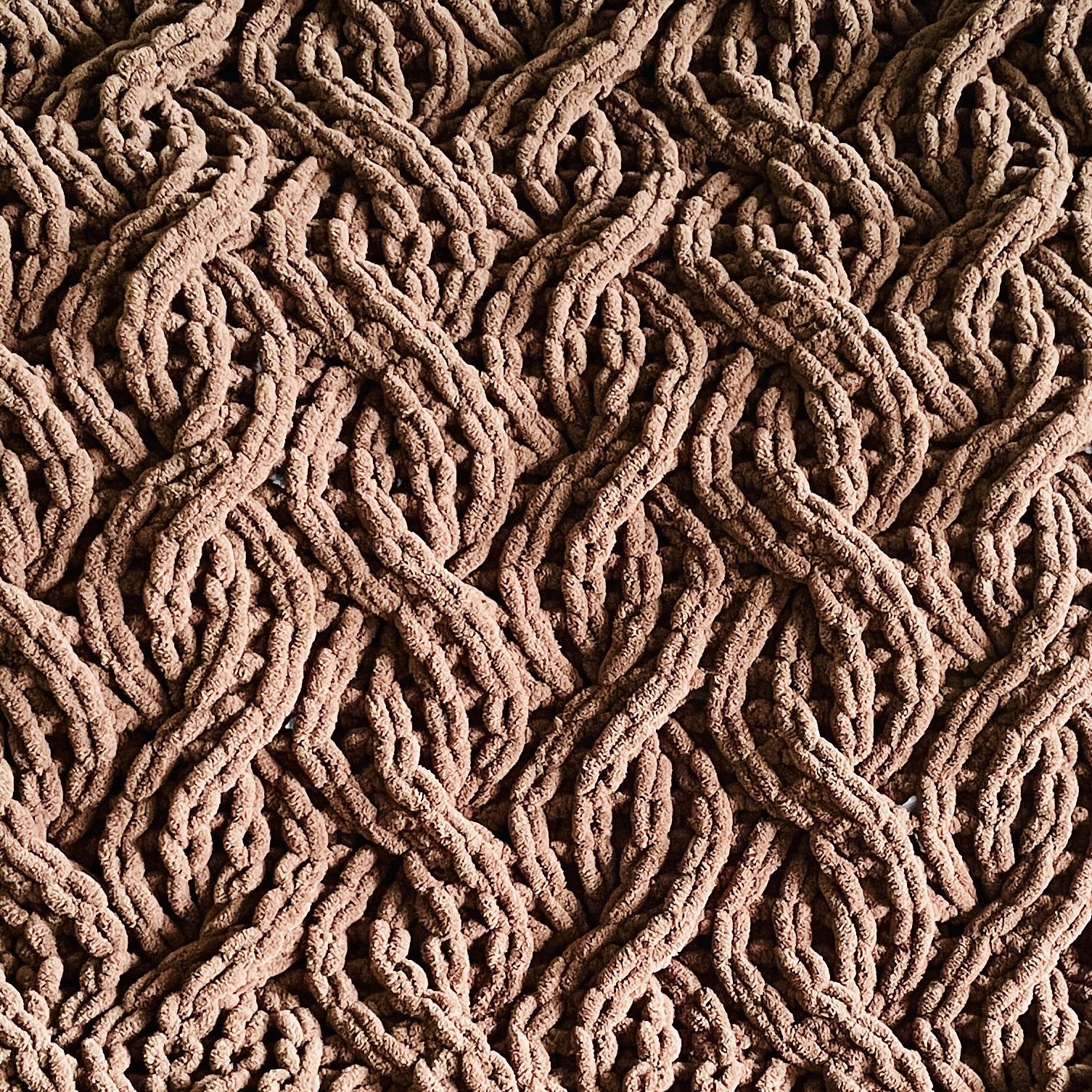 Ribbed Cable Throw Blanket
