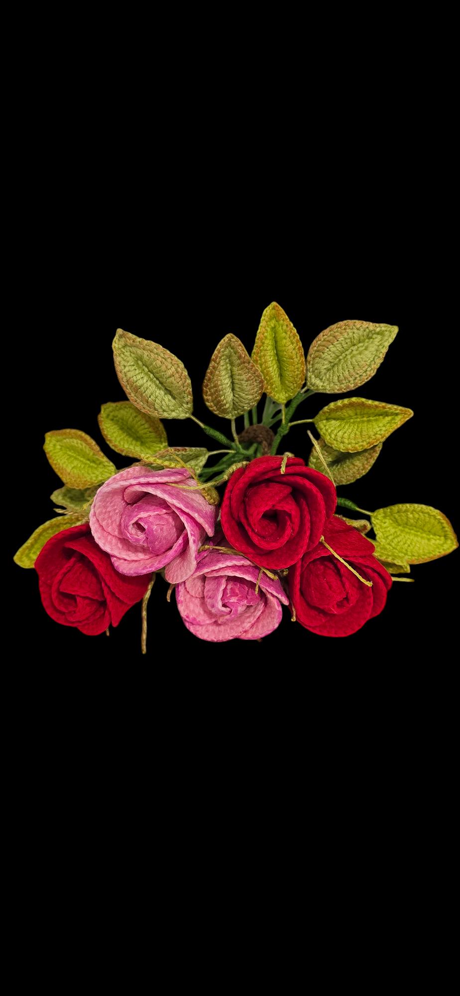 Crochet Valentines Roses