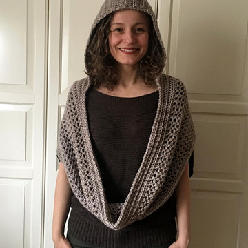 Crochet Hooded Cowl Scarf Pattern: Foxy Hooded Cowl