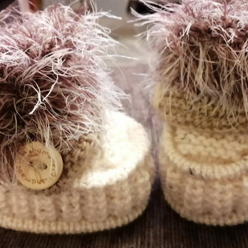 Baby Knitting Pattern GILLET & FUR BOOTS 3-6mths & 6-9mths