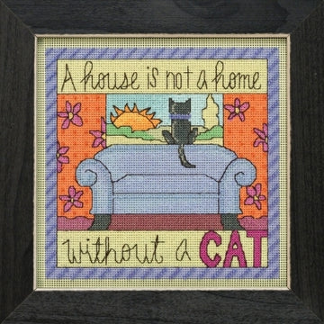 Mill Hill Without a Cat Cross Stitch Kit - 17.78cm x 17.78cm