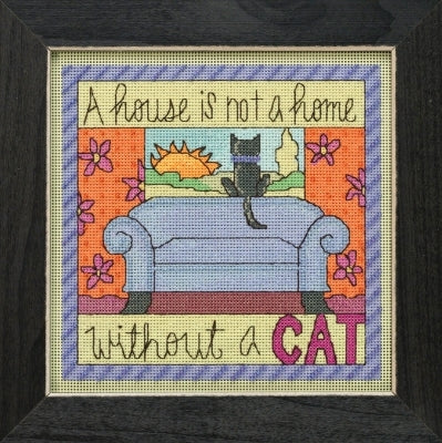 Mill Hill Without a Cat Cross Stitch Kit - 17.78cm x 17.78cm