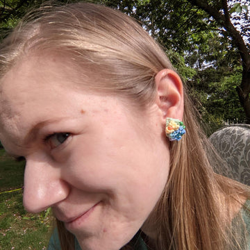 Flower Cluster Stud Earrings