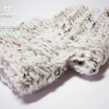 Basket Weave Fingerless Gloves