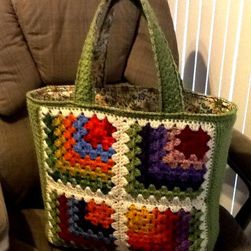 Mitered granny tote bag
