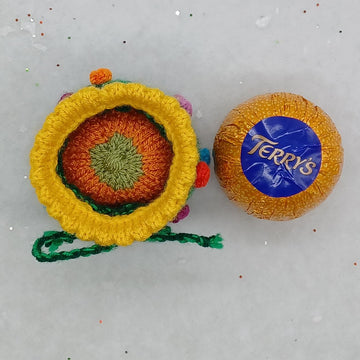 PDF Christmas Knitting Pattern DK Decoration "Chocolate" Orange Cover Filler Substitute Gift Charity EASY Bauble Re-Use Eco Recycle Terrys