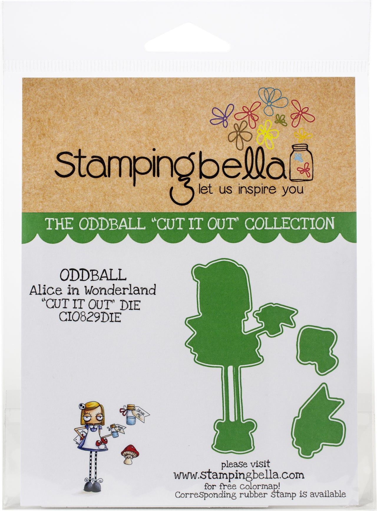Stamping Bella Cut It Out Dies - Oddball Alice In Wonderland