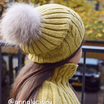 Happy Slouchy Cable hat