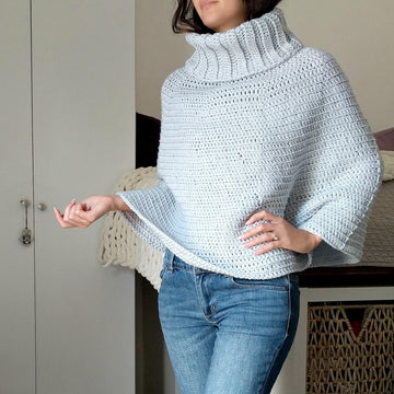Cowl Neck Crochet Capelet