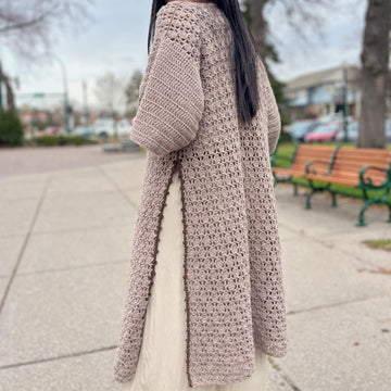 Side Slits Crochet Cardigan