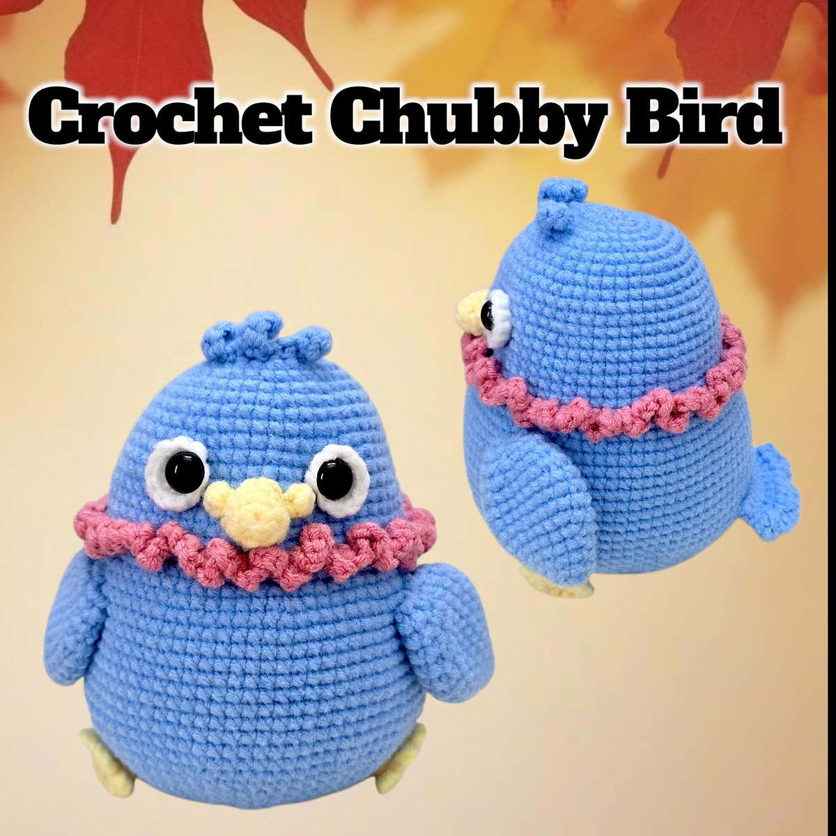 Blue Bird Monster Amigurumi Crochet Pattern