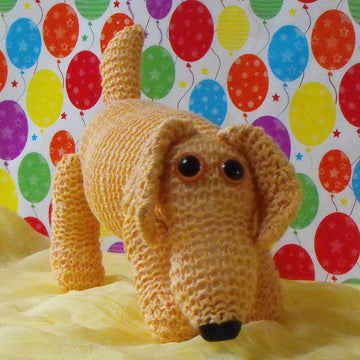 NURSERY SAUSAGE DOG TOY KNITTING PATTERN - MADMONKEYKNITS