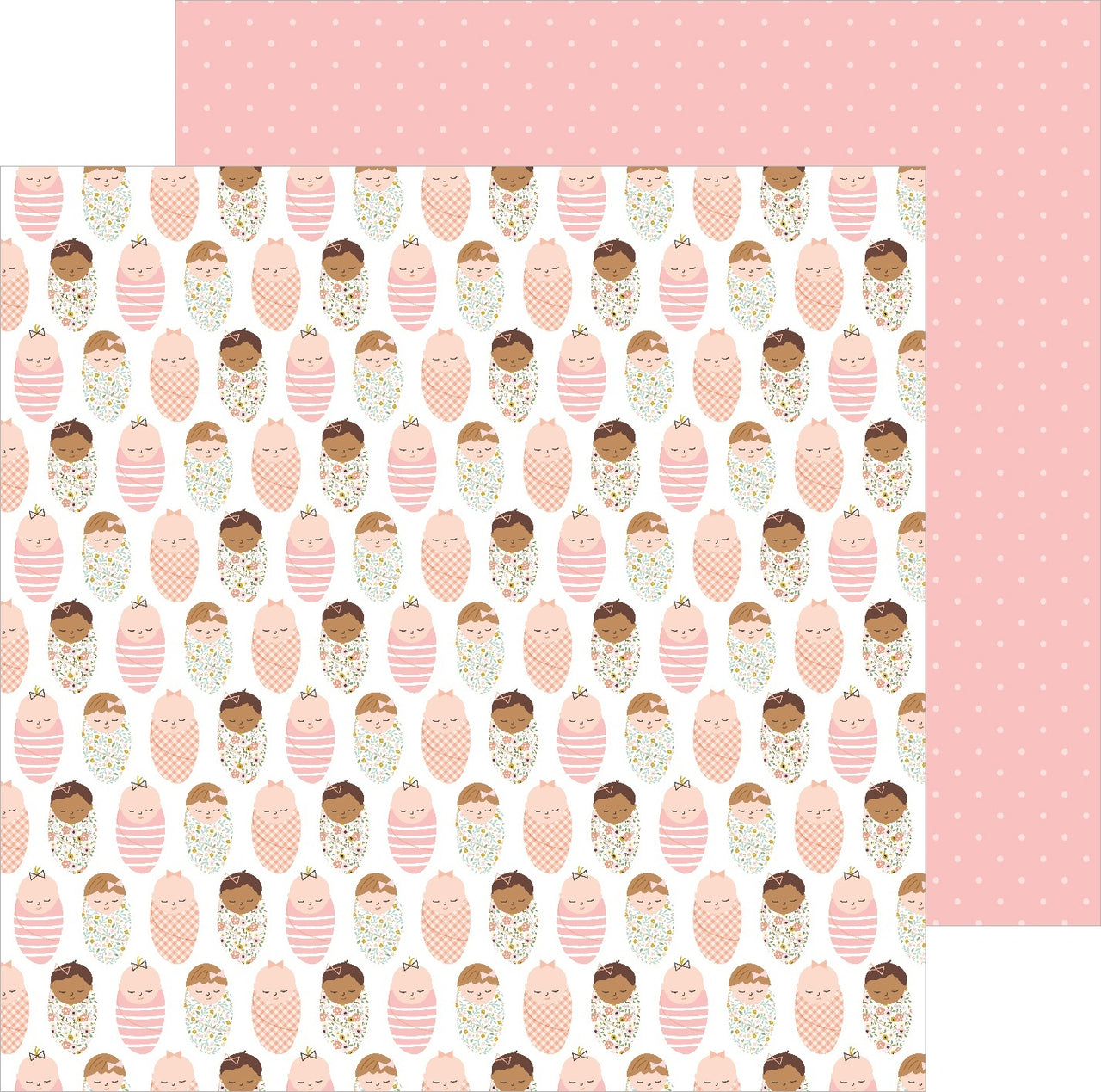 American Crafts Peek-A-Boo You Double-Sided Cardstock 12"X12" 25/Pkg - Baby Love, Girl