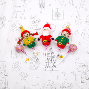 Santa and Elf Lollipop Topper Hats - Stocking Filler