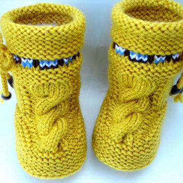 Knitting PATTERN Baby Booties Baby Boy Baby Shoes