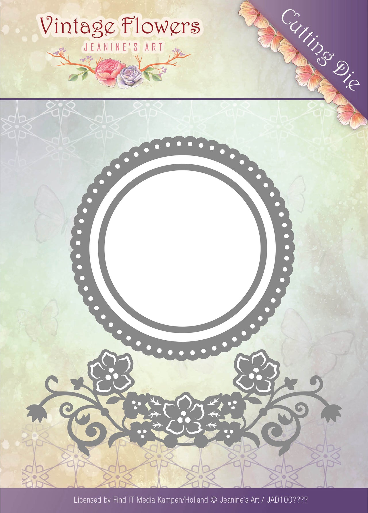 Find It Trading Jeanine's Art Die - Flwoers & Circles, Vintage Flowers