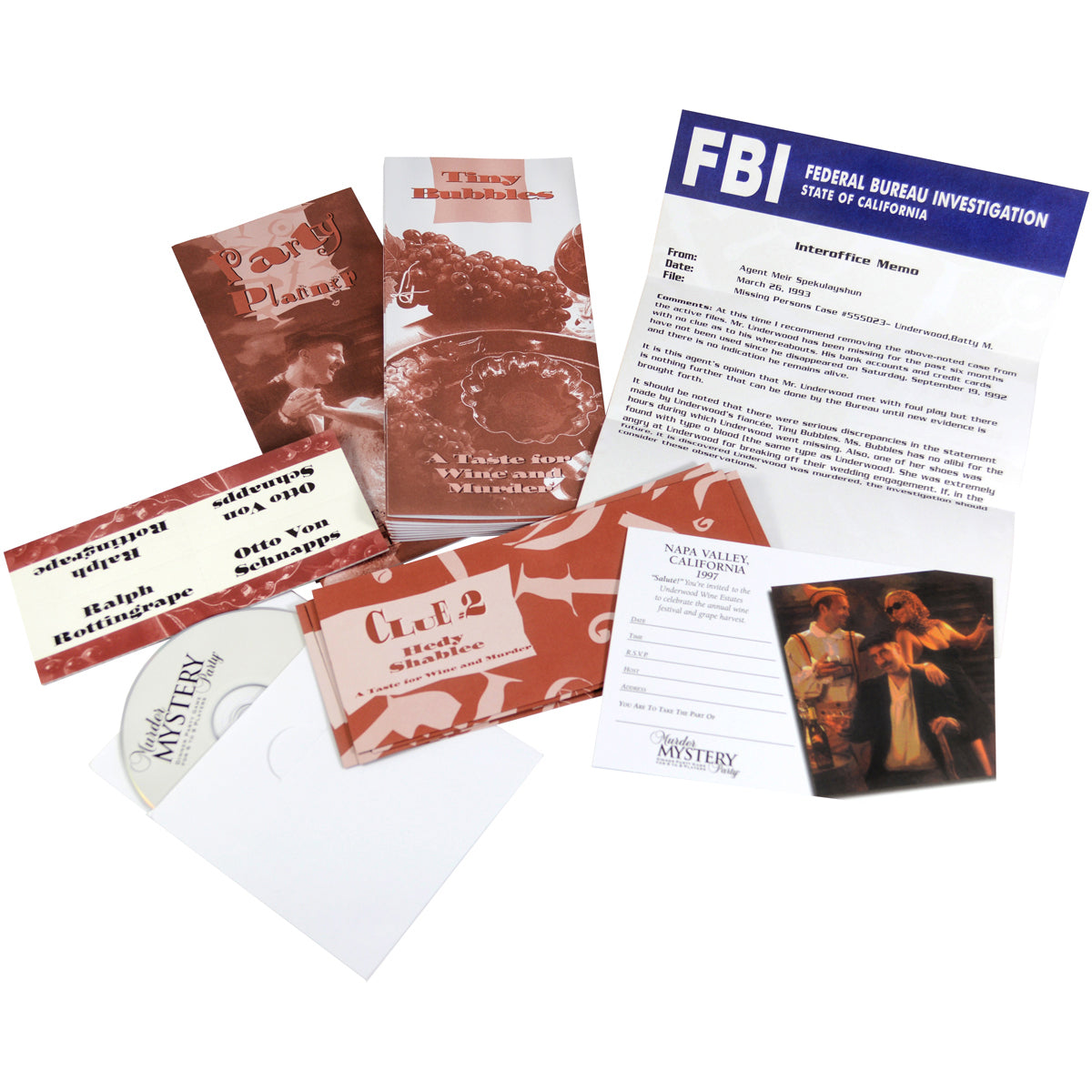 University Games Murder Mystery Party Game - A Taste For Wine & Murder
