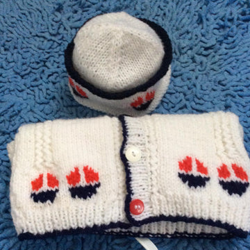 Sail Away Sailboat  Cardigan & Hat