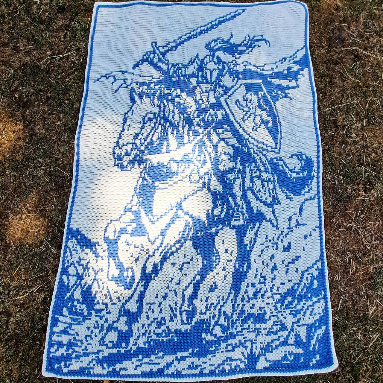 Noble Knight | Medieval Fantasy Crochet Blanket
