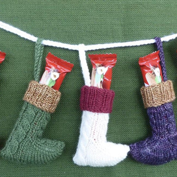 Christmas Elf Stocking Advent Garland & Cutlery Holders