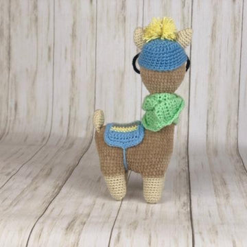 Llama with glases crochet pattern