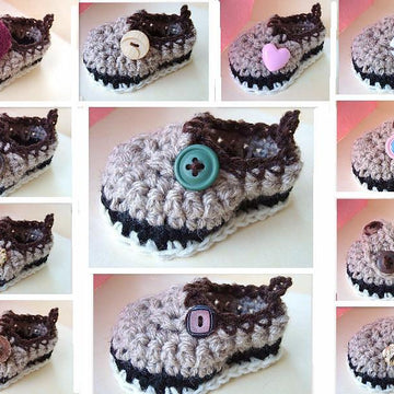 457 CROCHET BABY LOAFER SHOE BOOTIES