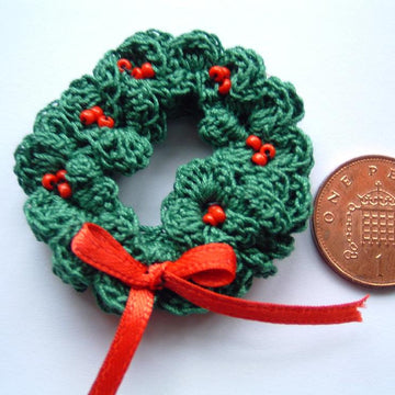 1:12th scale Christmas Wreath set