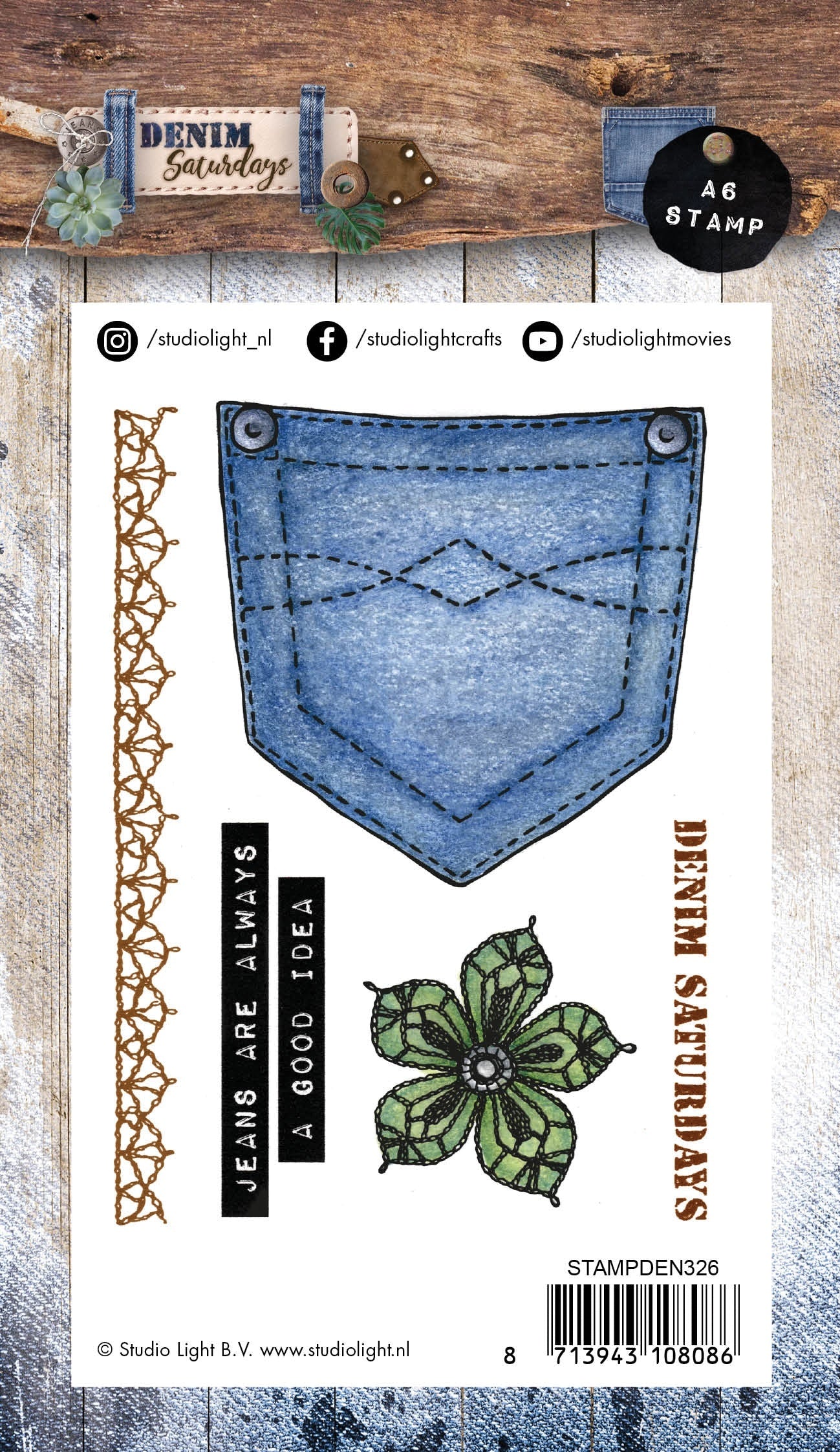 Studio Light Denim Saturdays Stamps - NR. 326