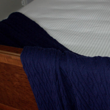 5 ply Sport Weight Cable Throw