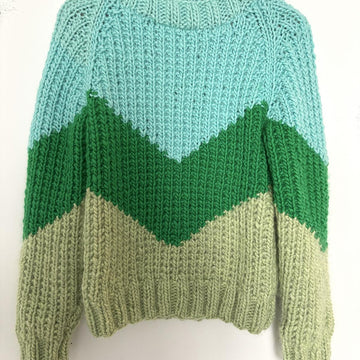 Chevron Raglan Pullover