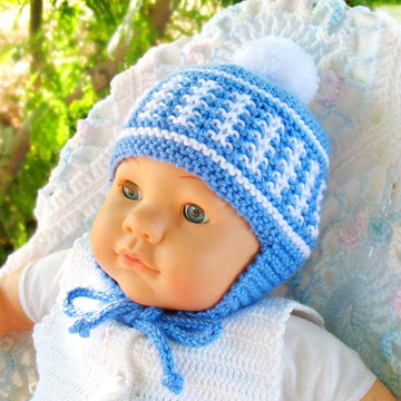 Knit Pom-Pom Ear Flap Hat