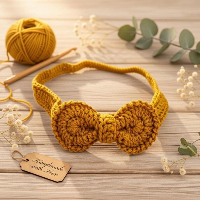 Crochet Bow Headband Pattern PDF, Boho Head Wrap, Easy Crochet Headband, Hair Accessory Tutorial, Video Tutorial