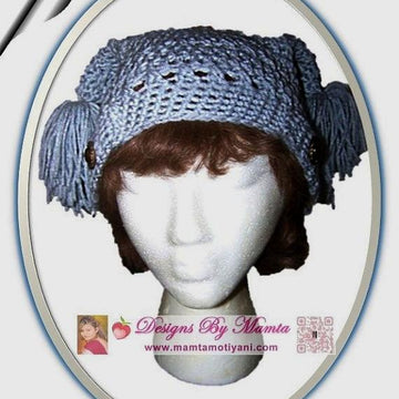 Unique Crochet Pattern Tapering Square Hat With Pompoms