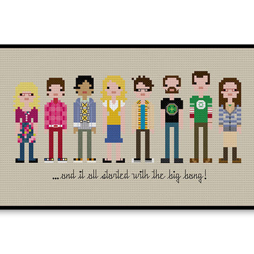 The Big Bang Theory - PDF Cross Stitch Pattern