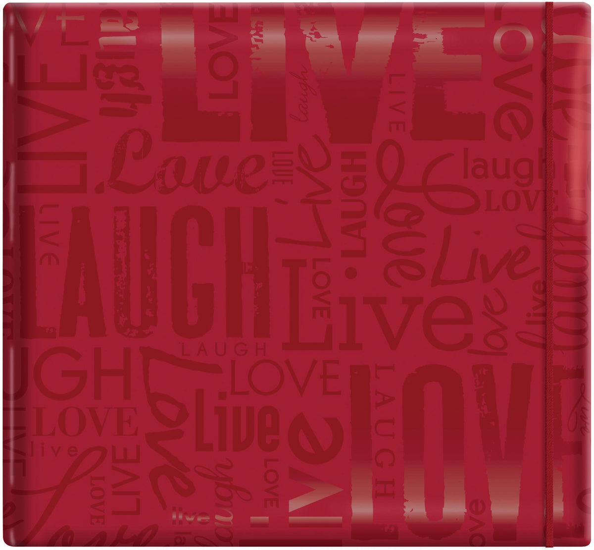 MBI Gloss Post Bound Album 12"X12" - Live, Love & Laugh - Red