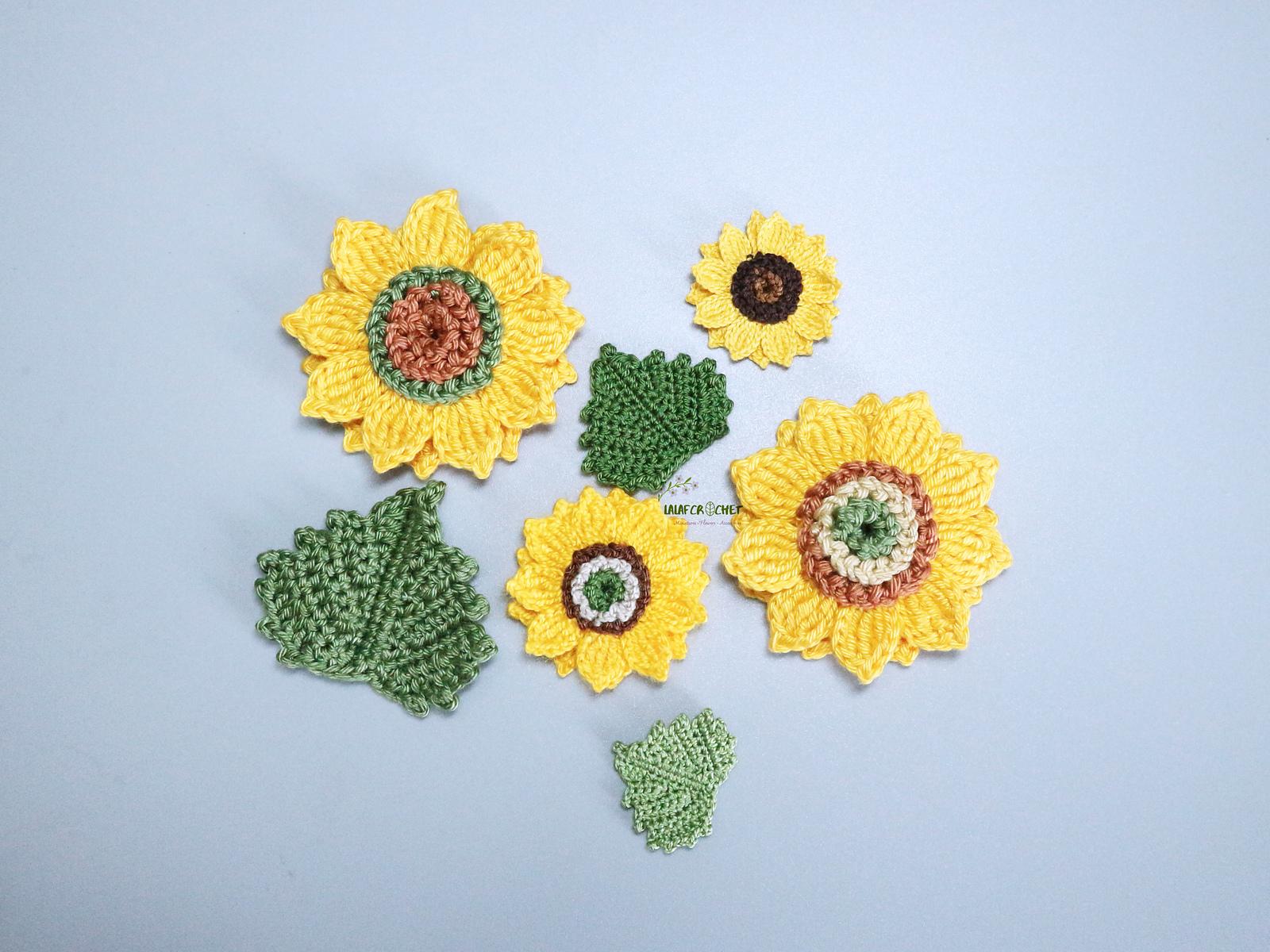 Sunflower and leaf applique