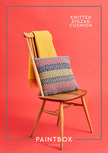 Knitted Zigzag Cushion - Free Knitting Pattern For Home in Paintbox Yarns Simply Chunky