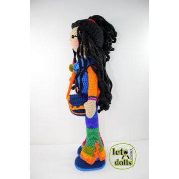 Crochet Doll Pattern, Amigurumi doll pattern, Large doll, 21"/53cm, Ivy
