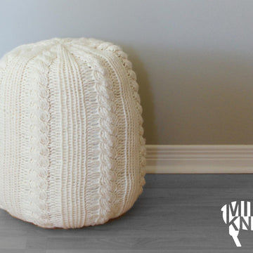 Cable Knit Footstool (2015018)