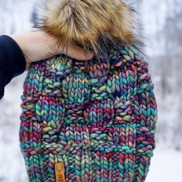Knit Checkerboard Slouch