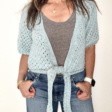 Short Sleeved Tie Front Wrap