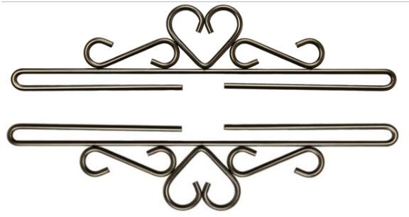 Permin Antique Metal Heart Bellpull, 20cm
