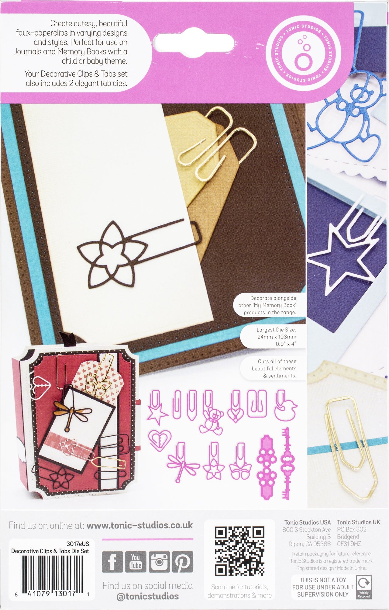 Tonic Studios Dies - Decorative Clips & Tabs